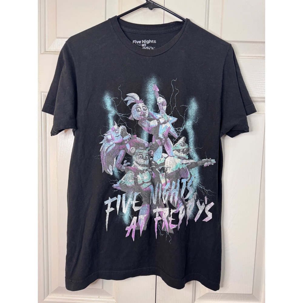 Five‎ Nights at Freddys FNAF Graphic T-Shirt Black Mens Size M Medium